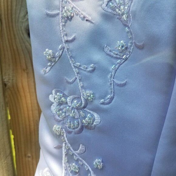 X-Large Dress by Rebecca Bridal & Fashions Purple Halter Bridesmaid Wedding Gown - Picture 3 of 12